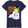 imageStar Wars Couple Valentines Leia I Love You Pop Art Disney TShirtNavy Blue