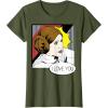 imageStar Wars Couple Valentines Leia I Love You Pop Art Disney TShirtOlive Green