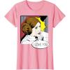 imageStar Wars Couple Valentines Leia I Love You Pop Art Disney TShirtPink