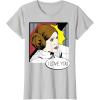 imageStar Wars Couple Valentines Leia I Love You Pop Art Disney TShirtSilver Grey