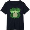 imageStar Wars Grogu Good Luck Charm Clover St Patricks Day TShirtBlack