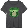 imageStar Wars Grogu Good Luck Charm Clover St Patricks Day TShirtDark Heather Grey