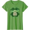 imageStar Wars Grogu Good Luck Charm Clover St Patricks Day TShirtGrass Green