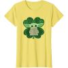 imageStar Wars Grogu Good Luck Charm Clover St Patricks Day TShirtLemon Yellow