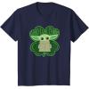 imageStar Wars Grogu Good Luck Charm Clover St Patricks Day TShirtNavy Blue