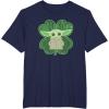 imageStar Wars Grogu Good Luck Charm Clover St Patricks Day TShirtNavy Blue