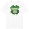 imageStar Wars Grogu Good Luck Charm Clover St Patricks Day TShirtWhite