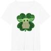 imageStar Wars Grogu Good Luck Charm Clover St Patricks Day TShirtWhite