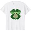 imageStar Wars Grogu Good Luck Charm Clover St Patricks Day TShirtWhite