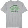 imageStar Wars St Patricks Day Grogu May Luck Be With You V2 TShirtHeather Grey