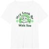 imageStar Wars St Patricks Day Grogu May Luck Be With You V2 TShirtWhite