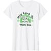imageStar Wars St Patricks Day Grogu May Luck Be With You V2 TShirtWhite