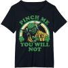 imageStar Wars St Patricks Day Yoda Pinch Me Rainbow TShirtBlack
