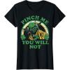 imageStar Wars St Patricks Day Yoda Pinch Me Rainbow TShirtBlack