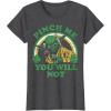 imageStar Wars St Patricks Day Yoda Pinch Me Rainbow TShirtDark Heather Grey