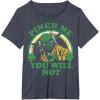 imageStar Wars St Patricks Day Yoda Pinch Me Rainbow TShirtHeather Blue