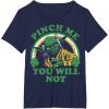 imageStar Wars St Patricks Day Yoda Pinch Me Rainbow TShirtNavy Blue