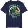 imageStar Wars St Patricks Day Yoda Pinch Me Rainbow TShirtNavy Blue