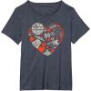 imageStar Wars Valentines Day Heart Galaxy TShirtHeather Blue