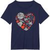 imageStar Wars Valentines Day Heart Galaxy TShirtNavy Blue