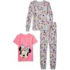 imageAmazon Essentials Disney  Marvel  Star Wars Babies Toddlers and Girls Pajama Set 4Piece Previously Spotted ZebraMinnieCute