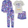 imageAmazon Essentials Disney  Marvel  Star Wars Babies Toddlers and Girls Pajama Set 4Piece Previously Spotted ZebraStitch Candy