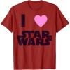 imageStar Wars Classic I HEART Fanatic True Love Graphic TShirt TShirtCranberry Red