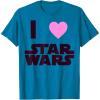 imageStar Wars Classic I HEART Fanatic True Love Graphic TShirt TShirtSapphire Blue