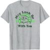 imageStar Wars St Patricks Day Grogu May Luck Be With You V2 TShirtHeather Grey