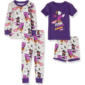 imageAmazon Essentials Disney  Marvel  Star Wars Babies Toddlers and Girls Pajama Set 4Piece Previously Spotted ZebraMinnieHalloween