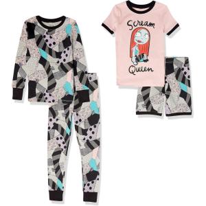 imageAmazon Essentials Disney  Marvel  Star Wars Babies Toddlers and Girls Pajama Set 4Piece Previously Spotted ZebraNightmare Scream Queen