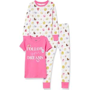 imageAmazon Essentials Disney  Marvel  Star Wars Babies Toddlers and Girls Pajama Set 4Piece Previously Spotted ZebraPrincessDots