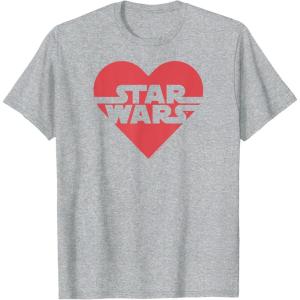 imageStar Wars  Heart Logo TShirtHeather Grey