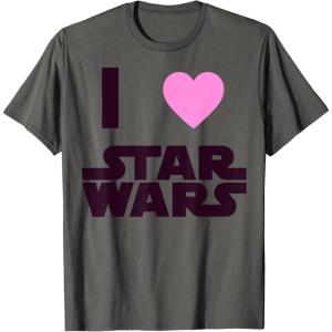imageStar Wars Classic I HEART Fanatic True Love Graphic TShirt TShirtAsphalt Grey
