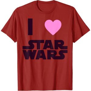 imageStar Wars Classic I HEART Fanatic True Love Graphic TShirt TShirtCranberry Red