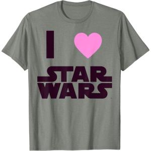 imageStar Wars Classic I HEART Fanatic True Love Graphic TShirt TShirtOlive Heather