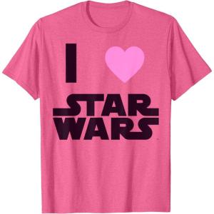 imageStar Wars Classic I HEART Fanatic True Love Graphic TShirt TShirtPink Heather
