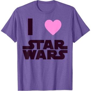 imageStar Wars Classic I HEART Fanatic True Love Graphic TShirt TShirtPurple Heather