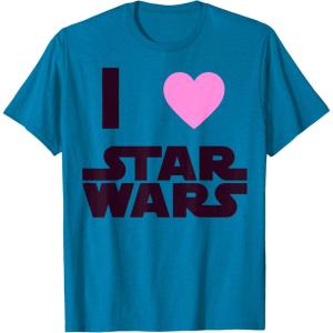 imageStar Wars Classic I HEART Fanatic True Love Graphic TShirt TShirtSapphire Blue