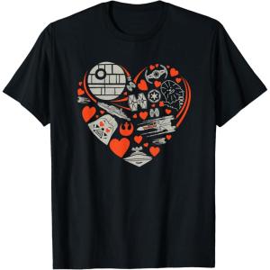 imageStar Wars Valentines Day Heart Galaxy TShirtBlack