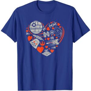 imageStar Wars Valentines Day Heart Galaxy TShirtRoyal Blue