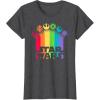 imageStar Wars Logo with Pride Icons TShirtDark Heather Grey