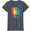 imageStar Wars Logo with Pride Icons TShirtHeather Blue