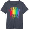 imageStar Wars Logo with Pride Icons TShirtHeather Blue