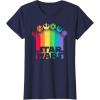 imageStar Wars Logo with Pride Icons TShirtNavy Blue