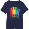 imageStar Wars Logo with Pride Icons TShirtNavy Blue