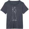imageStar Wars Princess Leia I Love You Couples Valentines Day TShirtHeather Blue
