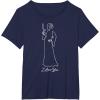 imageStar Wars Princess Leia I Love You Couples Valentines Day TShirtNavy Blue
