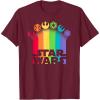 imageStar Wars Logo with Pride Icons TShirtBurgundy