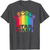 imageStar Wars Logo with Pride Icons TShirtDark Heather Grey